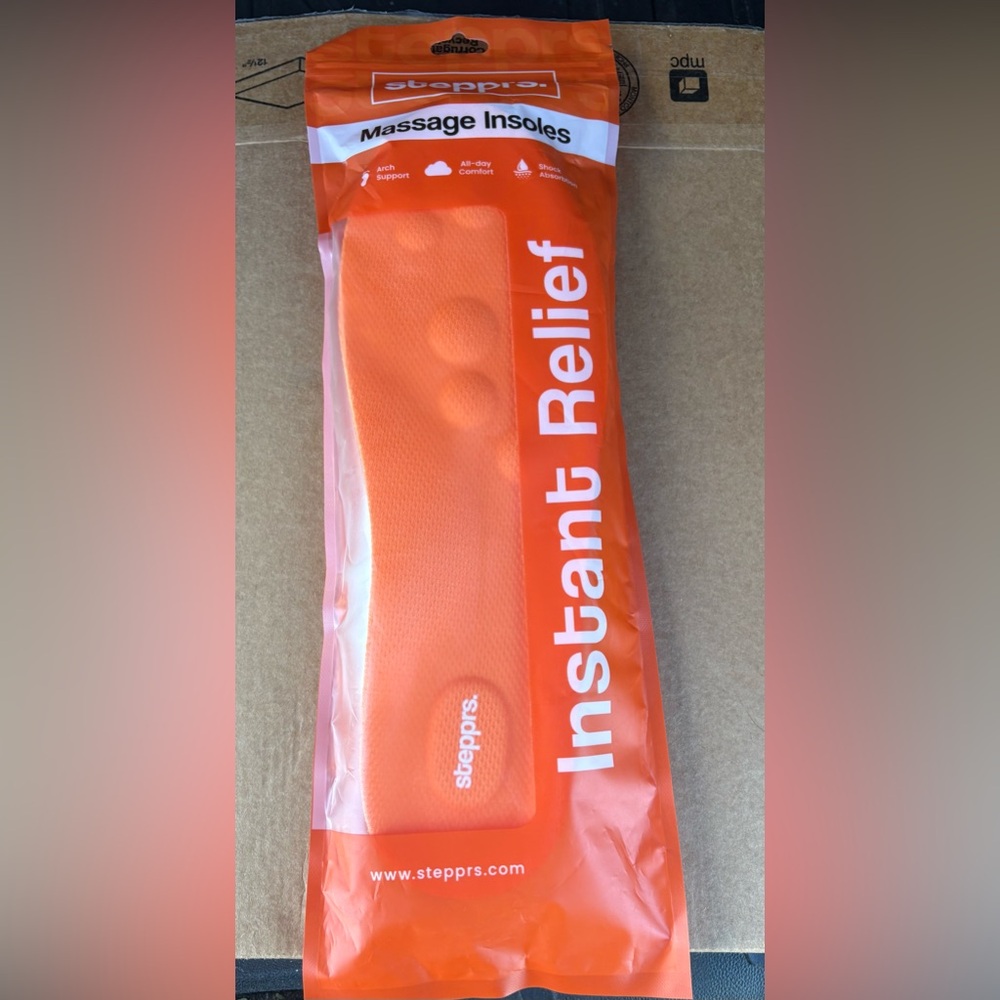 Stepprs Instant Relief Orange Massaging Shoe Inserts